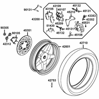 Hinterrad mit Bremsscheibe