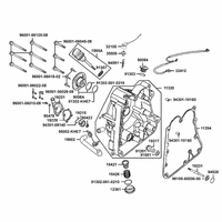 Gehäusedeckel rechts & Wasserpumpe