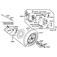 Vorderrad mit Bremssattel