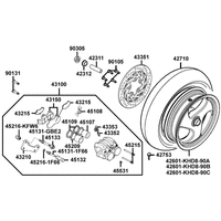 Hinterrad mit Bremssattel