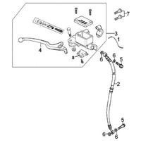 Bremshebel & Bremsschlauch vorne