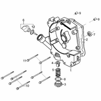 Kurbelgehäusedeckel rechts