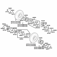 Räder vorne mit Bremse