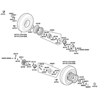Räder vorne mit Bremse