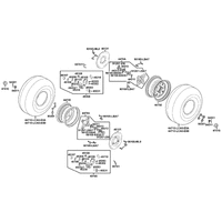 Räder vorne mit Bremse
