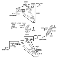 Federbein, Querlenker rechts