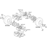 Räder vorne mit Bremse