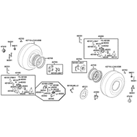 Räder hinten mit Bremse