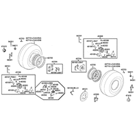 Räder hinten mit Bremse