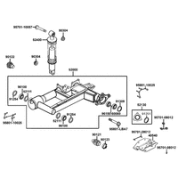 Schwinge und Federbein hinten