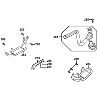 Kickstarterhebel, Schutzbügel & Kettenspanner