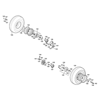 Räder vorne mit Bremse