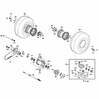 Räder hinten, Antrieb mit Bremse