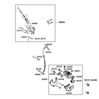 Bremshebel & Bremsschlauch vorne