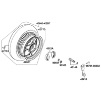 Hinterrad mit Bremse