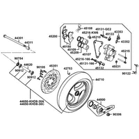Vorderrad mit Bremssattel