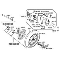 Vorderrad mit Bremssattel