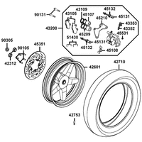 Hinterrad mit Bremsscheibe