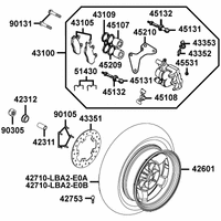 Hinterrad mit Bremse
