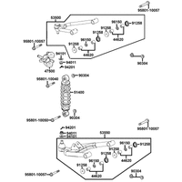 Federbein, Querlenker links