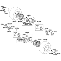 Räder vorne mit Bremse
