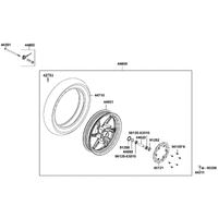 Vorderrad mit Bremsscheibe