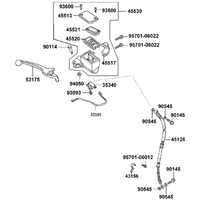 Bremshebel & Bremsschlauch vorne
