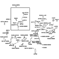 Hauptbremszylinder hinten & Schalthebel, Fußbremse