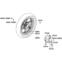 Hinterrad mit Bremse