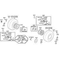 Räder hinten mit Bremse