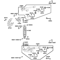 Federbein, Querlenker links