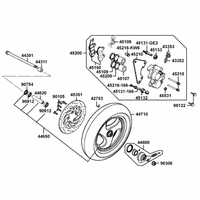 Vorderrad mit Bremssattel