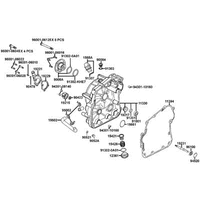 Gehäusedeckel rechts & Wasserpumpe