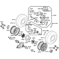 Räder hinten mit Bremse