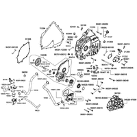 Gehäusedeckel links & Wasserpumpe