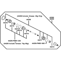 Einzelteile Antriebswelle