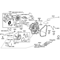 Gehäusedeckel rechts & Wasserpumpe