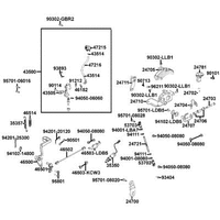 Hauptbremszylinder hinten & Schalthebel, Fußbremse