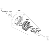 Vorderrad mit Bremssattel