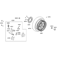 Hinterrad mit Bremsscheibe