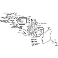 Gehäusedeckel rechts & Wasserpumpe