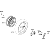 Hinterrad mit Bremse