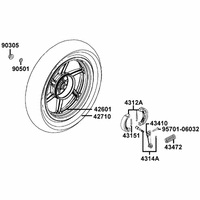 Hinterrad mit Bremse