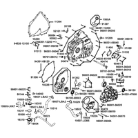 Gehäusedeckel links & Wasserpumpe