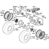 Räder vorne mit Bremse