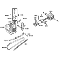 Zylinder, Kolben & Kurbelwelle