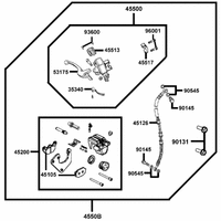 Bremshebel & Bremsschlauch vorne