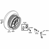 Hinterrad mit Bremse