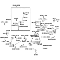 Hauptbremszylinder hinten & Schalthebel, Fußbremse