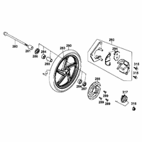 Vorderrad mit Bremse